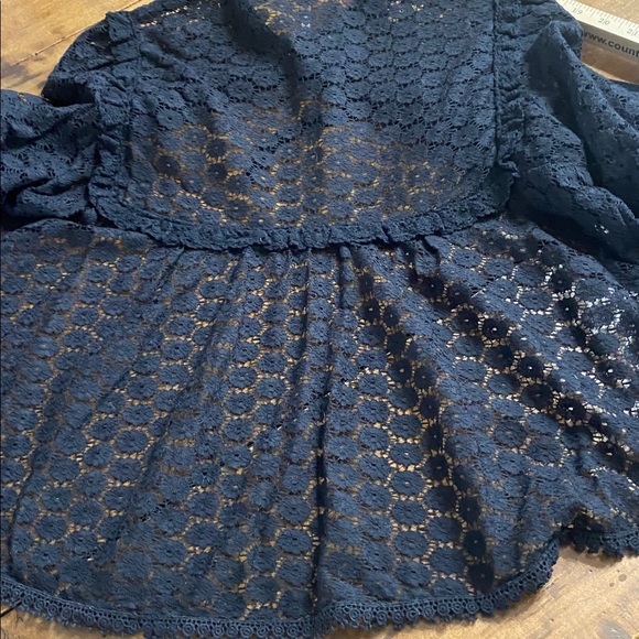 Free People Black Floral Lace Top Size small - Picture 13 of 13